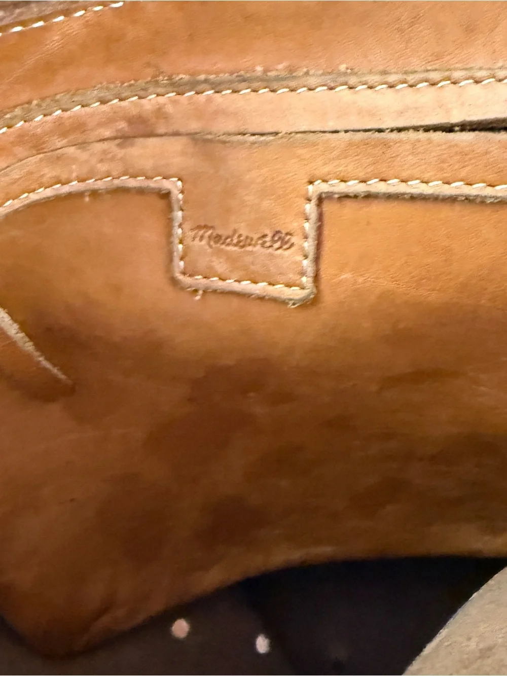 Madewell Perforated Leather Signature Tote – Rich Patina & Character
